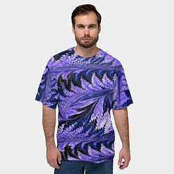 Футболка оверсайз мужская Абстрактные перья - жидкость, цвет: 3D-принт — фото 2