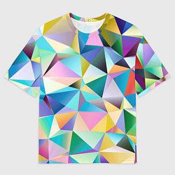 Футболка оверсайз мужская Полигональная текстура, цвет: 3D-принт