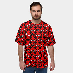 Футболка оверсайз мужская Дэдпул и Человек паук, цвет: 3D-принт — фото 2