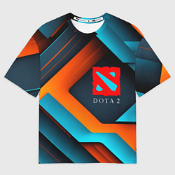 Футболка оверсайз мужская Dota 2 абстракция из линий, цвет: 3D-принт