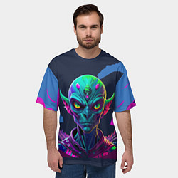 Футболка оверсайз мужская Чужак с другой планеты, цвет: 3D-принт — фото 2