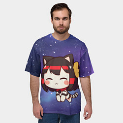 Футболка оверсайз мужская Сонная куроми, цвет: 3D-принт — фото 2