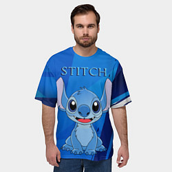 Футболка оверсайз мужская Стич, цвет: 3D-принт — фото 2