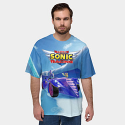 Футболка оверсайз мужская Blaze the cat - team Sonic racing, цвет: 3D-принт — фото 2