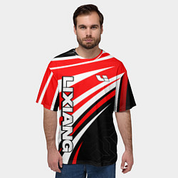 Футболка оверсайз мужская Lixiang- red sport uniform, цвет: 3D-принт — фото 2