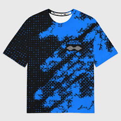 Футболка оверсайз мужская Arctic Monkeys - Синий камуфляж, цвет: 3D-принт