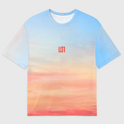 Футболка оверсайз мужская 30 Seconds to Mars - рассвет, цвет: 3D-принт