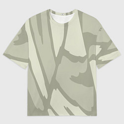 Футболка оверсайз мужская Серо-зеленая абстрактная текстура, цвет: 3D-принт