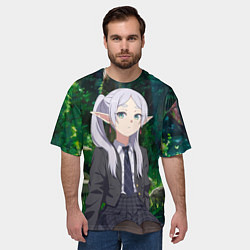 Футболка оверсайз мужская Фрирен в летнем лесу, цвет: 3D-принт — фото 2