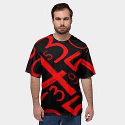 Футболка оверсайз мужская Числовой код, цвет: 3D-принт — фото 2