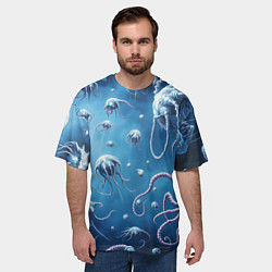 Футболка оверсайз мужская Мир фантастических осьминогов, цвет: 3D-принт — фото 2