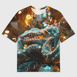 Футболка оверсайз мужская Праздничный змей, цвет: 3D-принт