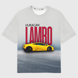 Футболка оверсайз мужская Итальянский гиперкар Lambo Huracan, цвет: 3D-принт