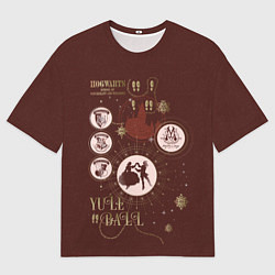 Футболка оверсайз мужская Гарри Поттер - Святочный Бал, цвет: 3D-принт