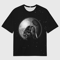 Футболка оверсайз мужская Лорд вейдер звезда смерти, цвет: 3D-принт