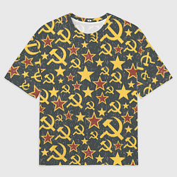 Футболка оверсайз мужская Серп и Молот - СССР, цвет: 3D-принт