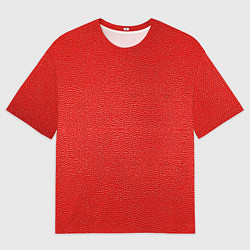 Футболка оверсайз мужская Красная кожаная текстура, цвет: 3D-принт