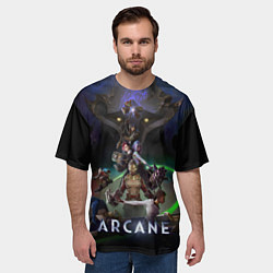 Футболка оверсайз мужская Виктор и герои из Аркейн, цвет: 3D-принт — фото 2