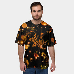 Футболка оверсайз мужская Новогоднее украшение, цвет: 3D-принт — фото 2