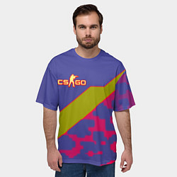 Футболка оверсайз мужская Counter strike camo line, цвет: 3D-принт — фото 2
