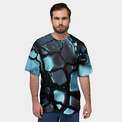 Футболка оверсайз мужская The liquid substance is grey, цвет: 3D-принт — фото 2