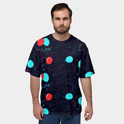 Футболка оверсайз мужская Воздушные шары для праздника, цвет: 3D-принт — фото 2
