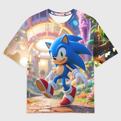 Футболка оверсайз мужская Sonic фантастический мир, цвет: 3D-принт