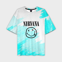 Футболка оверсайз мужская Nirvana rock music color, цвет: 3D-принт