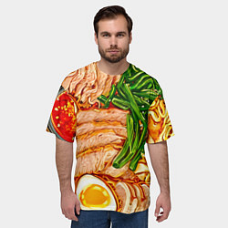 Футболка оверсайз мужская Суп рамен, цвет: 3D-принт — фото 2
