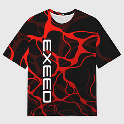 Футболка оверсайз мужская Exeed - red liquid, цвет: 3D-принт
