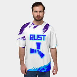 Футболка оверсайз мужская Rust неоновые краски, цвет: 3D-принт — фото 2