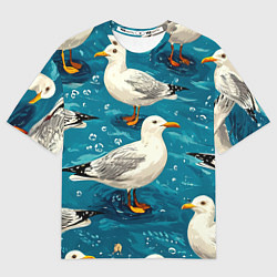 Футболка оверсайз мужская Чайка, цвет: 3D-принт
