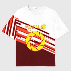 Футболка оверсайз мужская Portal geometry game, цвет: 3D-принт