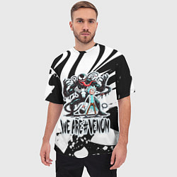 Футболка оверсайз мужская Rick Sanchez - we are Venom meme, цвет: 3D-принт — фото 2
