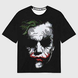 Футболка оверсайз мужская Joker - хит леджер, цвет: 3D-принт