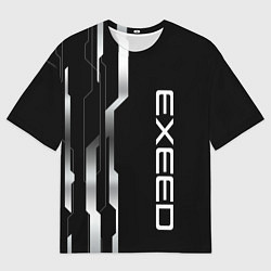 Мужская футболка оверсайз Exeed - металлические полосы