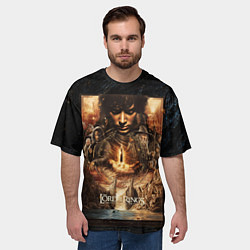Футболка оверсайз мужская Lord of the rings - the fellowship of the ring, цвет: 3D-принт — фото 2