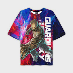 Футболка оверсайз мужская Guardians of the galaxy - Groot and Rocket, цвет: 3D-принт