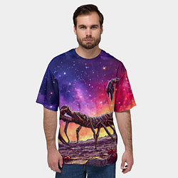 Футболка оверсайз мужская Скорпион в космосе, цвет: 3D-принт — фото 2