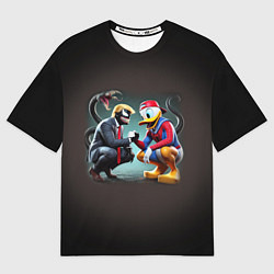 Футболка оверсайз мужская Venom-Trump and Spider-Duck meme, цвет: 3D-принт