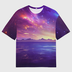 Футболка оверсайз мужская Волшебная галактика, цвет: 3D-принт