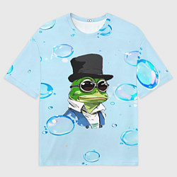 Футболка оверсайз мужская Pepe в шляпе, цвет: 3D-принт