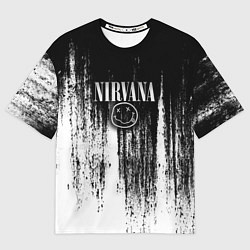 Футболка оверсайз мужская Нирвана потёки грязи, цвет: 3D-принт