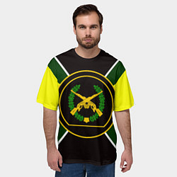 Футболка оверсайз мужская Мотострелковые войска: шеврон без текста, цвет: 3D-принт — фото 2