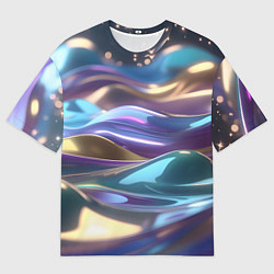 Футболка оверсайз мужская Космические мягкие волны, цвет: 3D-принт