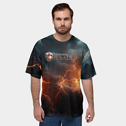 Футболка оверсайз мужская Stronghold сrusader небесная мощь, цвет: 3D-принт — фото 2