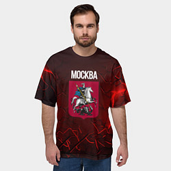 Футболка оверсайз мужская Москва - Россия, цвет: 3D-принт — фото 2