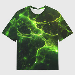 Футболка оверсайз мужская Зеленые волокна текстура, цвет: 3D-принт