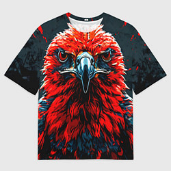 Футболка оверсайз мужская Атланта Хокс красный орел, цвет: 3D-принт