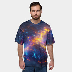 Футболка оверсайз мужская Космическая текстура фон, цвет: 3D-принт — фото 2